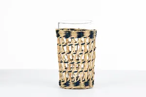 Photophore chauffe-plat en verre fait à la main en jonc de mer rustique taille personnalisée vaisselle PC à faible coût avec fonction de maintien de thé/tasse - Product Image 5