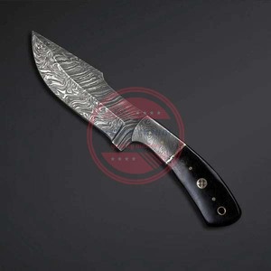 Cuchillo de acero de Damasco hecho a mano para acampar, cuchillo de caza Skinner, cuchillos para exteriores - Product Image 3