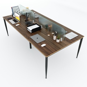 Système CONE II HCCN015, pieds de table en acier robuste pour table de style industriel pour 4 personnes, meubles de salle à manger et de bureau, 240x120cm - Product Image 3