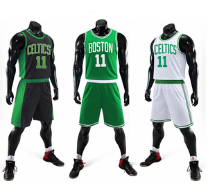 Ensemble de maillots uniformes de basket-ball personnalisés en gros bon marché 100% polyester de haute qualité logo unisexe grande taille imprimé sublimé - Product Image 4