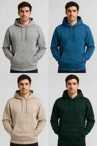 Streetwear de style américain pour hommes à la mode de couleur unie à capuche double face à manches longues sweat transfrontalier décontracté Bangladesh - Product Image 4