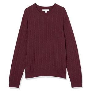 Pull classique à col rond respirant et décontracté pour hommes avec bord côtelé pour l'hiver - Product Image 6