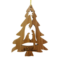 Ornement de maison en bois personnalisé, accessoires de noël, décorations, décoration en bois découpée au Laser