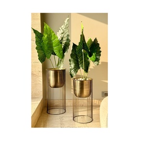 Jardinière élégante martelée Pot de plantes d'intérieur décoratif durable Pot Vintage pour accessoires de jardin décor à la maison - Product Image 4