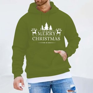 Sudadera con Capucha y Cremallera Blanca Navideña con Estampado Digital para Hombre y Mujer - Sudadera Festiva de Invierno - Product Image 2