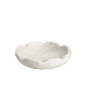 Cuenco decorativo de flores de mármol de piedra Natural blanca clásica, joyería de frutas para el hogar, cuencos contemporáneos de travertino de ónix de mármol, 1 comprador - Product Image 3