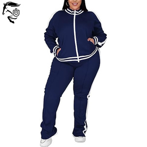 Vêtements de sport décontractés pour femmes survêtement d'hiver à capuche à manches longues pantalon de survêtement zippé respirant couleur unie survêtements - Product Image 4
