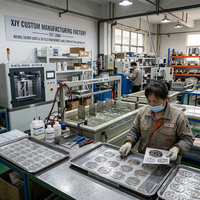 Autocollants en métal électroformé 3D personnalisés en nickel argenté XJY pour l'image de marque et l'emballage des entreprises