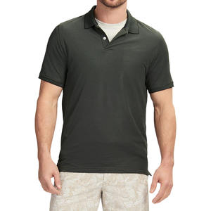 Polo teint uni pour hommes respirant séchage rapide Anti-rides Anti-boulochage Anti-rétrécissement polo écologique pour hommes - Product Image 4