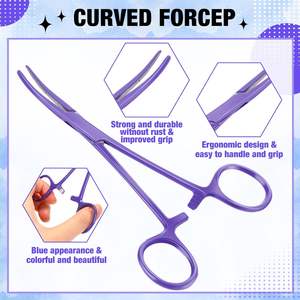 Pince hémostatique traumatique médicale pince en acier inoxydable outils vétérinaires de toilettage de couleur adaptés au nettoyage des plaies chirurgicales Vaslcare - Product Image 2