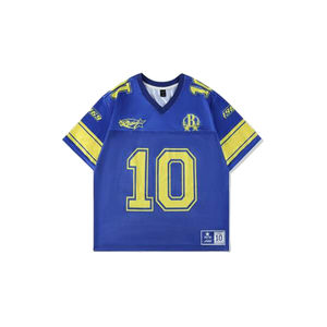 Maillots de football américain personnalisés, sublimation, respirants, manches courtes, 100% polyester, design personnalisable - Product Image 1