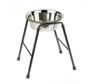 Gamelle pour chien en métal de qualité professionnelle avec support surélevé réglable en hauteur pour les chenils et les maisons avec plusieurs animaux - Product Image 4