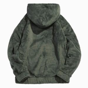 2024 unisexe meilleure qualité doux Sherpa polaire pull sur les sweats à capuche meilleure tendance Sherpa sweat à capuche Logo personnalisé - Product Image 5