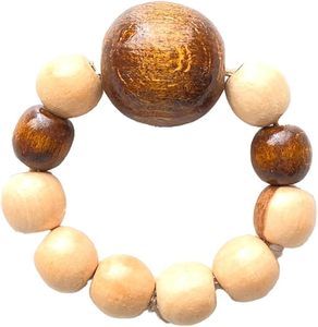 Ronds de serviette en bois perlé pour la décoration de fête, la table à manger, les réunions familiales quotidiennes, les mariages et les dîners – Ensembles de décoration de table - Product Image 1