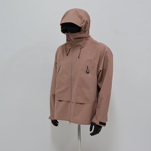 Veste de pluie unisexe imperméable de haute qualité à coque rigide avec fermeture éclair, design personnalisé pour homme, coupe-vent respirant à une seule couche pour l'automne - Product Image 5