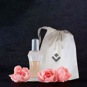 Elegante bolsa de polvo de algodón de lona de seda reutilizable ecológica Patrón de hilo de moda Logo Impreso Bolsas de cosméticos Estuches Cremallera - Product Image 1