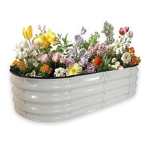 Jardinière de sol en métal fini antique décorative de balcon Jardinières galvanisées en métal pour la décoration de sol de jardin - Product Image 1