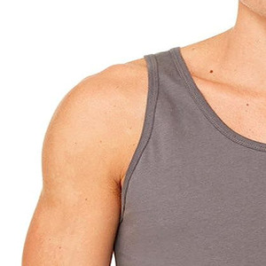 Logo personnalisé hommes entraînement débardeur à séchage rapide coton lâche fendu muscle sport haut de gymnastique avec course à pied Stringer - Product Image 6