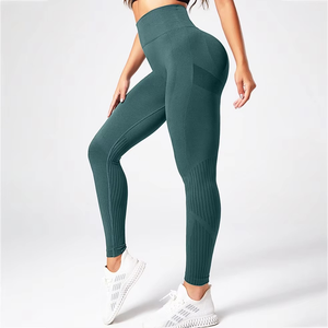 Leggings de sport pour femmes Pantalon de yoga taille haute sans couture Compression Fit Tummy Control Soft Breathable - Product Image 2