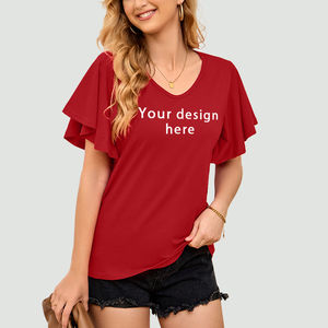 Camiseta de mujer con logotipo personalizado Camiseta de mujer al mejor precio Camiseta de mujer de color personalizada hecha en Pakistán 2025 - Product Image 3