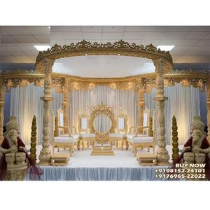 Mandap de Madera para Bodas Maharani en Inglaterra, Decoración de Mandap de Madera para Bodas Grandes, Decoración Rústica de Mandap de Madera para Bodas en el Reino Unido - Product Image 1