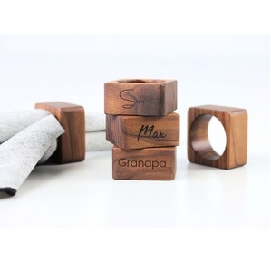 Porte-serviette en bois naturel de luxe pour salle à manger cuisine fête mariages chambre Table extérieure conception zone boîtes à mouchoirs - Product Image 3