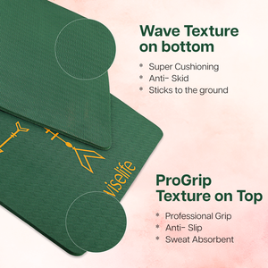 Tapis de yoga vert ultra-mince pour yogis en déplacement - Product Image 3