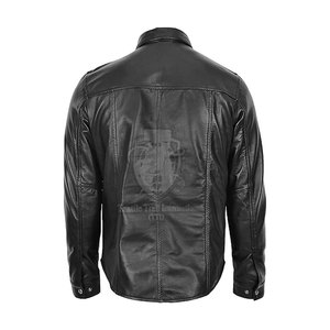 ออกแบบโลโก้ตามสั่ง เสื้อหนังผู้ชายไซส์ใหญ่ ระบายอากาศได้ดี สไตล์โดดเด่น เสื้อหนังผู้ชายสำหรับขายออนไลน์ - Product Image 2