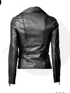 Chaqueta de cuero genuino para mujer de tacto suave, abrigo de manga larga ajustado cálido para la moda de otoño e invierno - Product Image 4