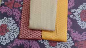 Lujo de alta densidad 100% seda Jacquard brocado satén vestidos de novia tela de punto muestra gratis satén impreso tela de satén - Product Image 3