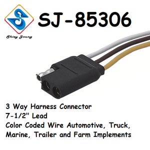 Faisceau de câblage de queue de cochon de connecteur mâle femelle à 3 voies pour camion routier - Product Image 4