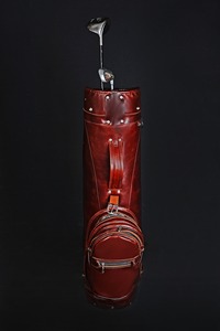 Limited Reddish Brown Color Handmade Leather Golf Bag <b>Stand</b> Personalization LGB-0029 - Product Image 5