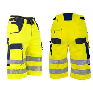 Shorts de travail décontractés pour hommes, réfléchissants, sécurité, vente, haute qualité, meilleur design, couleurs unies, toile, anti-froissement, séchage rapide - Product Image 3