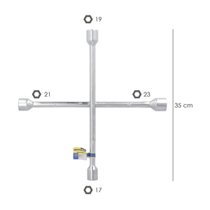 Chiave a croce Wolfpack 17x19x21x23 mm. Per Auto - Product Image 2
