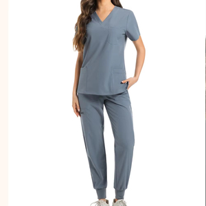 Ensemble de blouses d'infirmière pour femmes, uniforme médical respirant, confortable, léger, tissu extensible, logo personnalisé pour l'hôpital et la clinique - Product Image 5