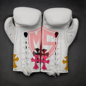 Guantes de Boxeo de Cuero Genuino con Diseño de Parches de Cuero de Última Tendencia, Sin Boxeo No Hay Vida, para Entrenamiento de Adultos - Product Image 2