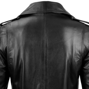 Chaqueta de cuero de Moto negra personalizable para hombre 100% ropa de carreras de automóviles de invierno de cuero genuino de alta calidad directamente del fabricante - Product Image 5