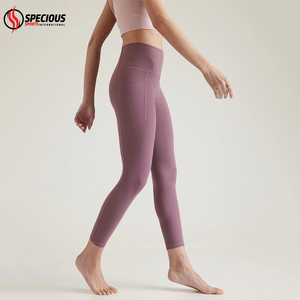 Leggings de Yoga para Mujer, Estilo Moderno, Sólido, de Cintura Alta, Elásticos en Cuatro Direcciones, Transpirables, Hechos en Pakistán, Venta al por Mayor - Product Image 5