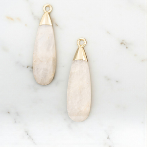 Gold Plated Christian Long Teardrop <b>Diamond</b> Pendant Jewelry-925 Sterling Silver Charms Brass Base Wholesale - Product Image 1