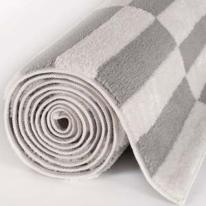 <b>Grey</b> Striped Jute Rug Machine Made Plush <b>Hallway</b> <b>Runner</b> <b>for</b> Bedroom Teen Room Decor - Product Image 6
