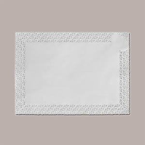 ผ้ารองจานลูกไม้กันไขมันทรงสี่เหลี่ยมสีขาว100ชิ้นอุปกรณ์ตกแต่งเค้กหอยเชลล์ขนาด25X35ซม. - Product Image 3