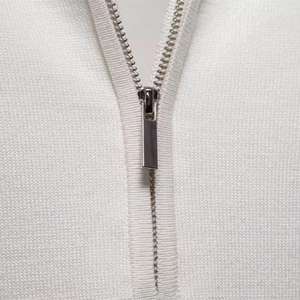 2024 verano alta calidad marca de moda media cremallera hombres Polo camisa hielo seda tejido Color sólido hombres Top - Product Image 3