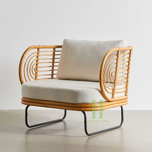 Kids Rattan Rocker <b>Chair</b> Woven Bamboo Swivel Seat Nursery <b>Reading</b> <b>Chair</b> with Cushion - Product Image 5
