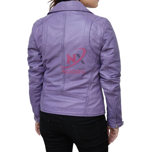 Venta al por mayor de chaqueta de cuero para mujer Diseña tu propia chaqueta de cuero Impermeable para mujer Chaqueta de cuero Original Hide From Sialkot - Product Image 3