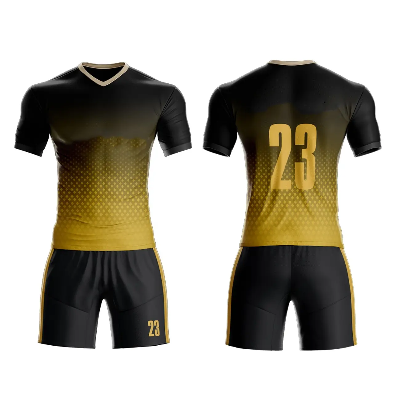 Futbol formaları kısa kollu özelleştirilmiş süblimasyon spor takım elbise polyester hızlı kuru futbol forması Jersey Tops yetişkinler için