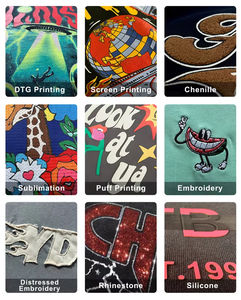 Ropa de calle Unisex de gran tamaño de lana de alta calidad, Sudadera de cuello redondo en blanco para hombres, sudaderas con capucha personalizadas en relieve 3D - Product Image 4