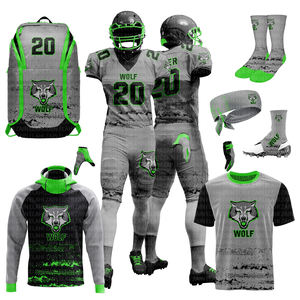 2025 American Team Deal Package Uniformes de fútbol americano juvenil personalizados de alta calidad Diseño sublimado corto transpirable - Product Image 1