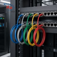 Cavo Patch Ethernet Cat6 UTP Multicolore 26AWG in Rame Solido RJ45 PVC, Lunghezza Personalizzabile per Test di Canali