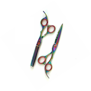 Ciseaux de coiffure 2 pièces paire de ciseaux de coupe pour barbier et amincissement paire de coupe pour barbier - Product Image 2