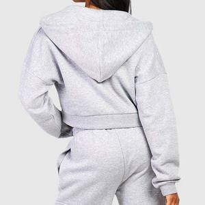 Street Wear Vintage Acid Wash 2 en 1 Sweat à capuche zippé d'hiver pour femme 100% coton - Product Image 6